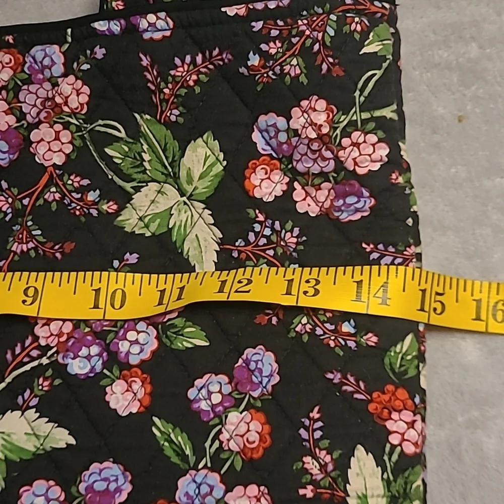 Vera Bradley Berry Berry Quilted  Tote Bag - Black and Purple - Picture 4 of 8